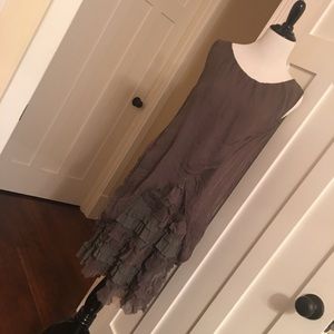 Olive Silk Dress, made in Italy